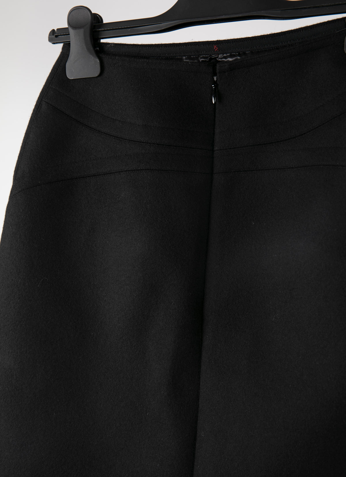 Jupe droite unie avec détail couture - Noir
