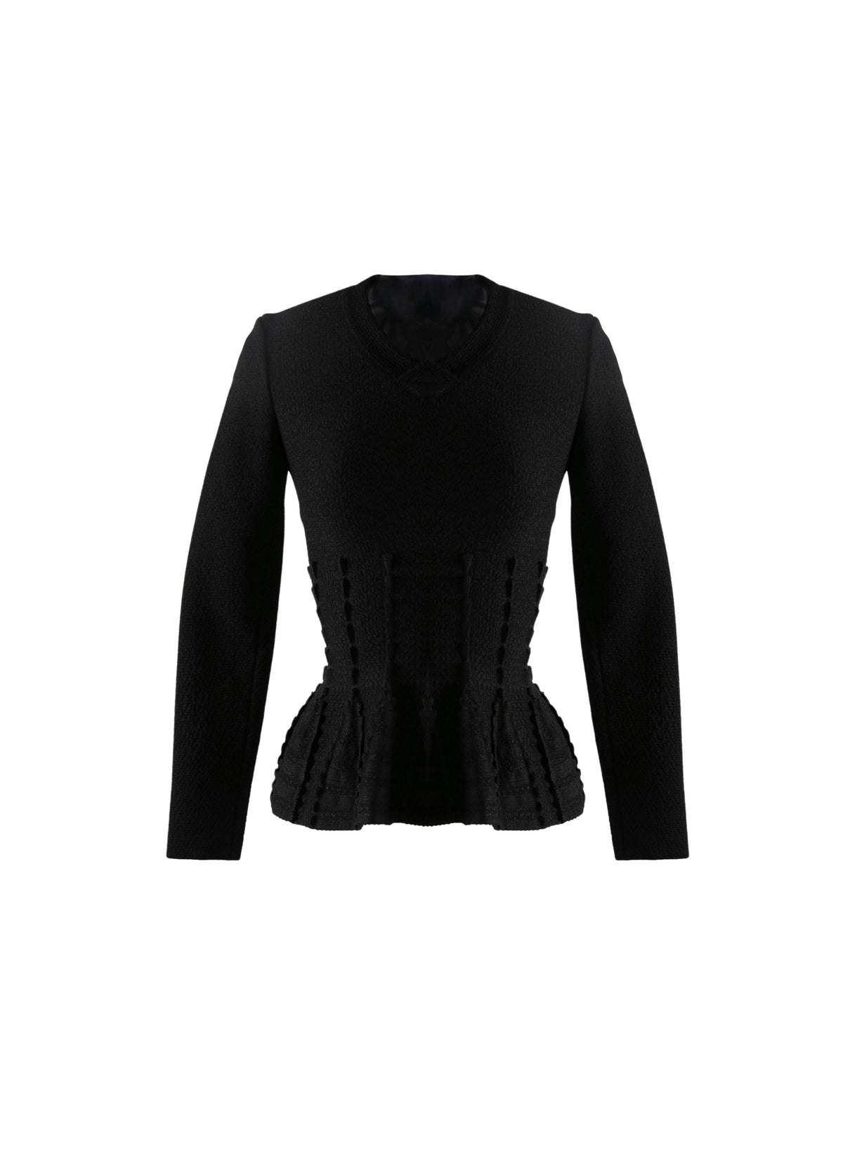 Pull cintré à manches longues - Noir