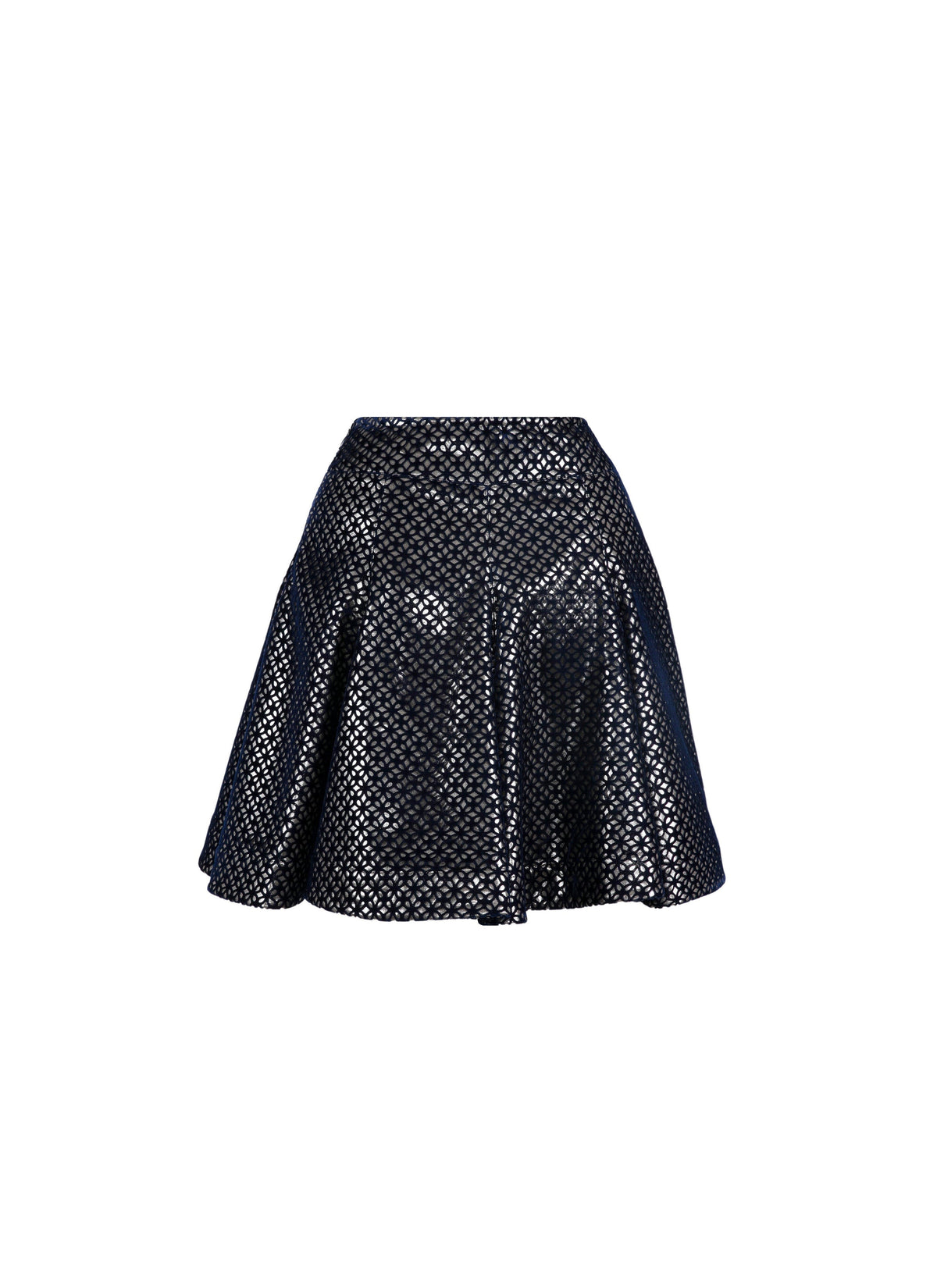 Jupe courte en velours lys - Saphir