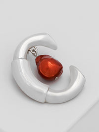 NO PORTE_Mono boucle d'oreille Darcey en cuivre - Red Clay