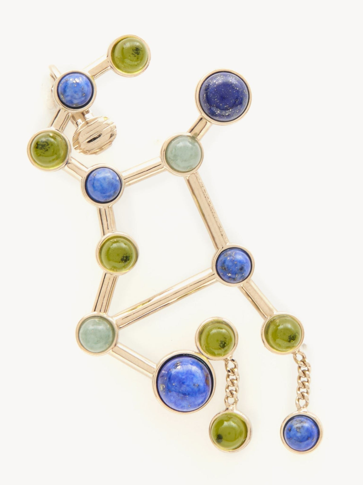 OK PORTE_Mono boucle d’oreille Zodiac vierge en laiton - Multicolor