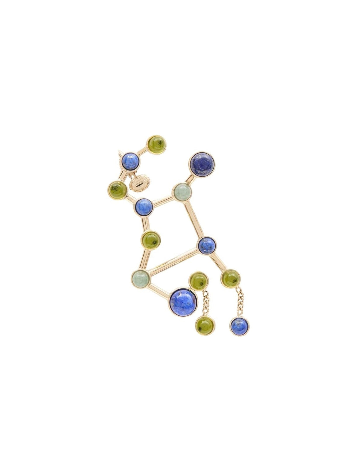 OK PORTE_Mono boucle d’oreille Zodiac vierge en laiton - Multicolor