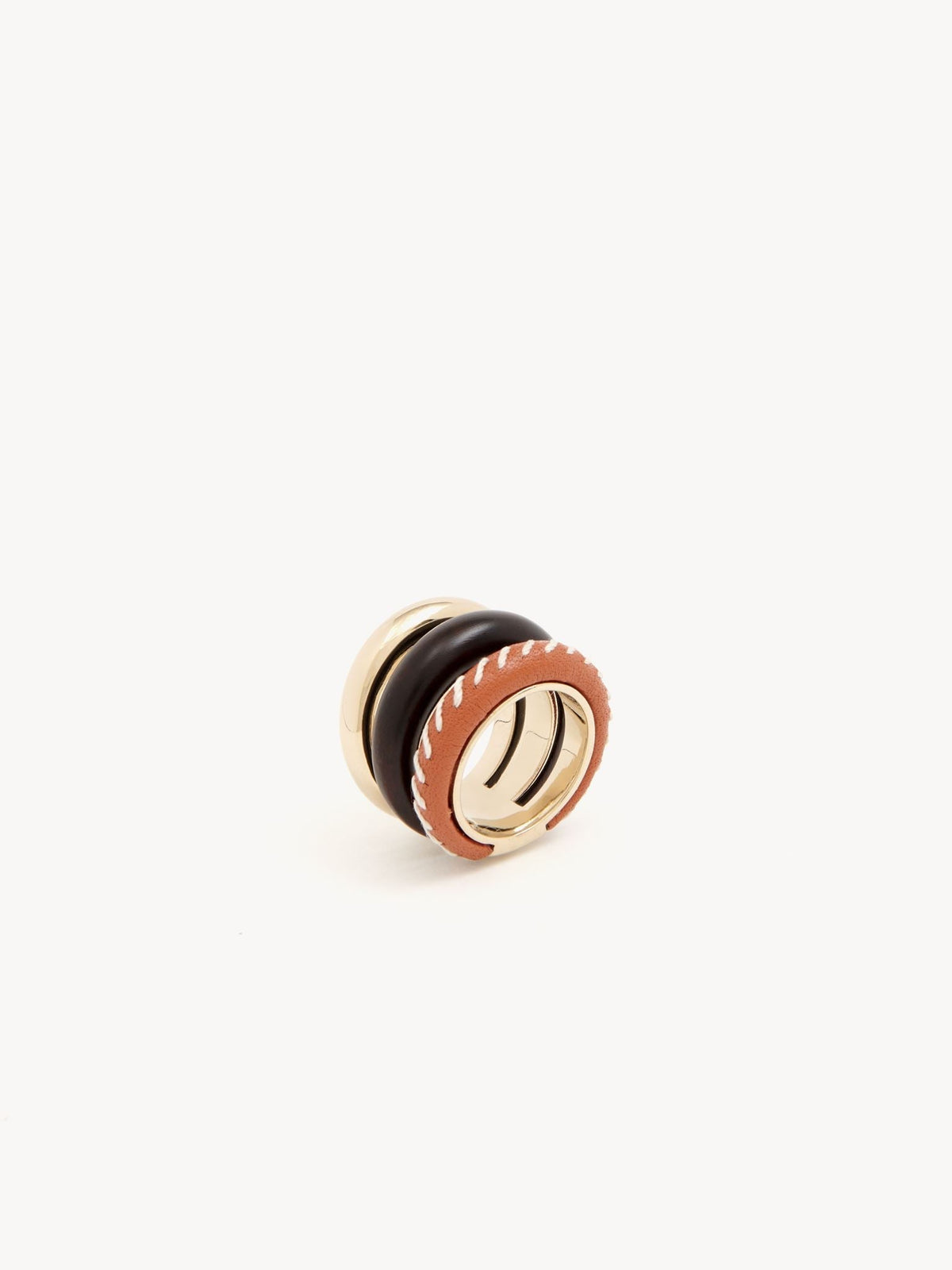 OK PORTE_Bague Kattie en laiton - Henna Orange