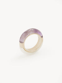 OK PORTE_Bague Jamie en laiton - White & Purple