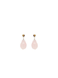 OK PORTE_Boucles d’oreilles Darcey en laiton - Pink & Brown