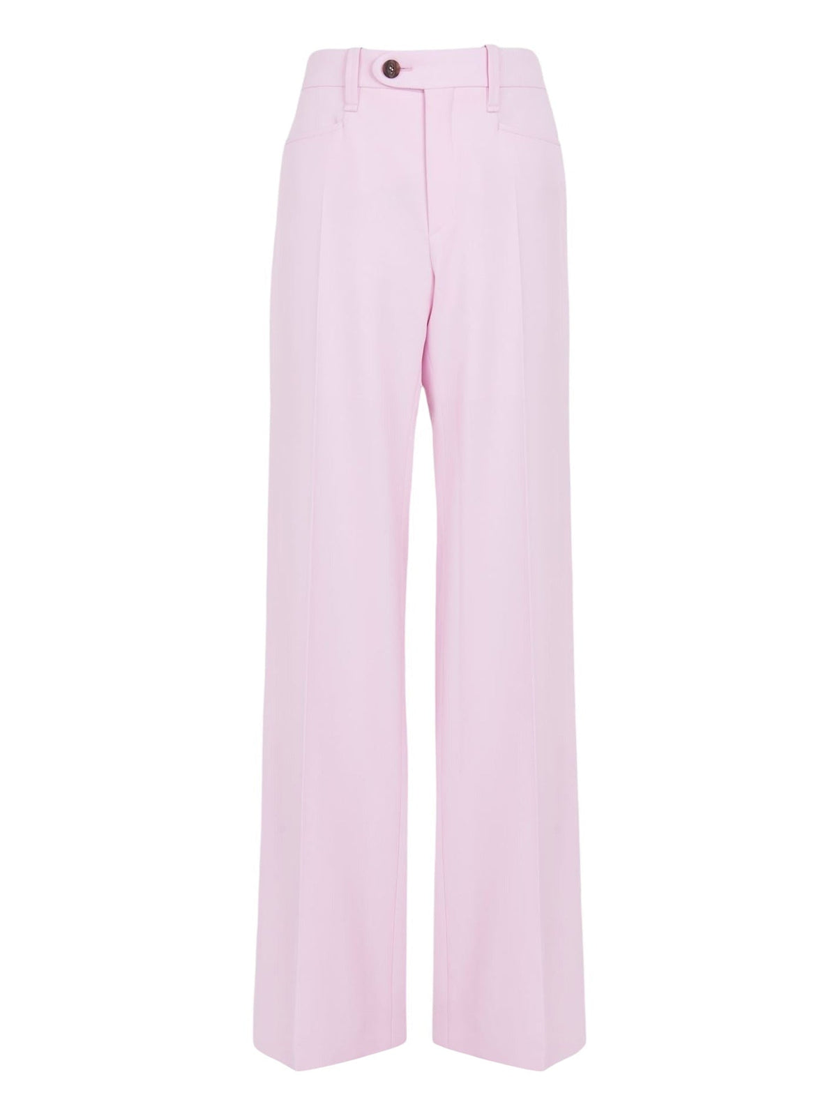 OK PORTE_Pantalon évasé en laine grain de poudre légère - Sweet Lilac