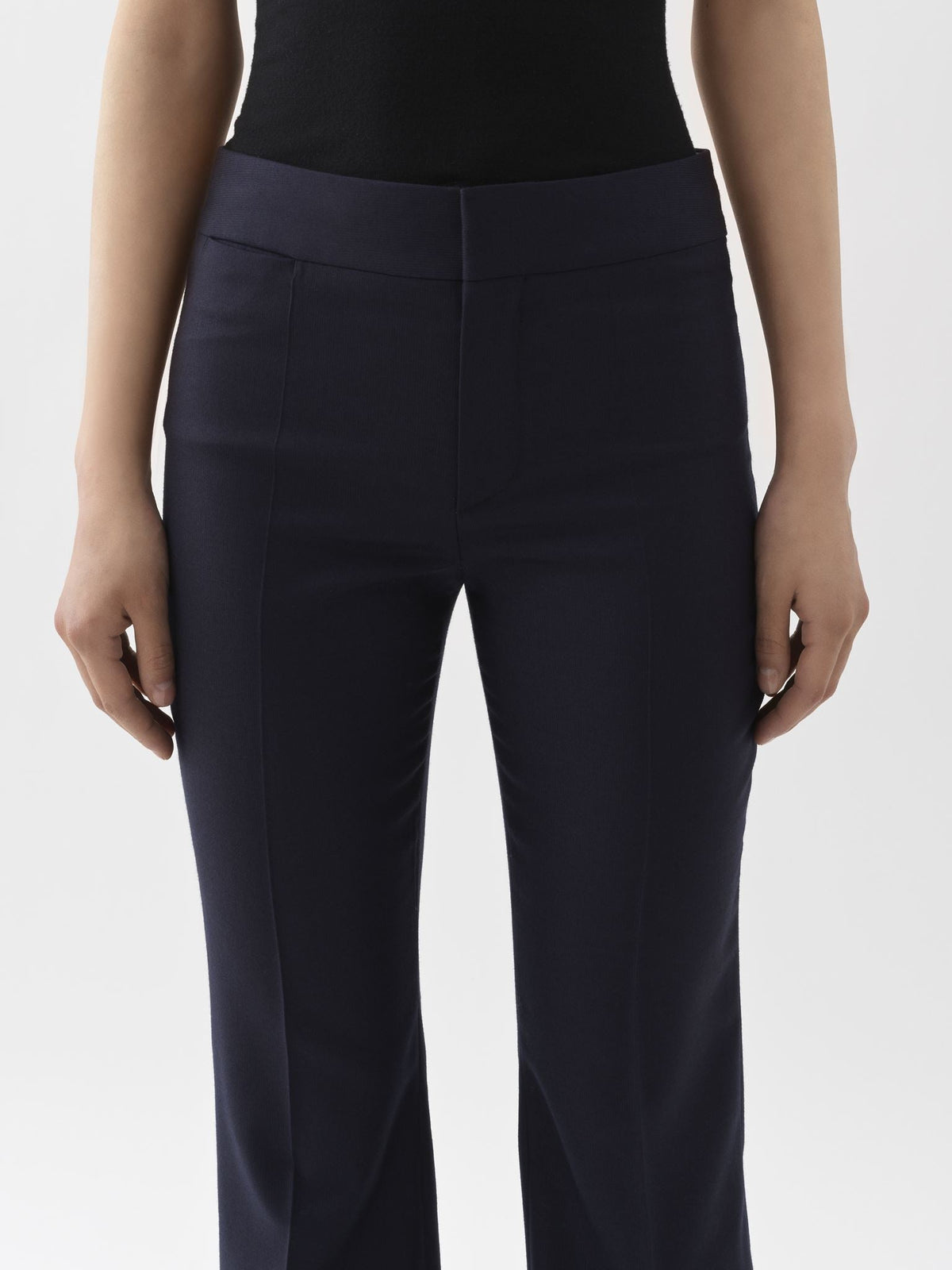 OK PORTE_Pantalon bootcut en laine - Summer Night