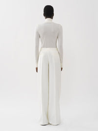 OK PORTE_Pantalon large en lin - Iconic Milk