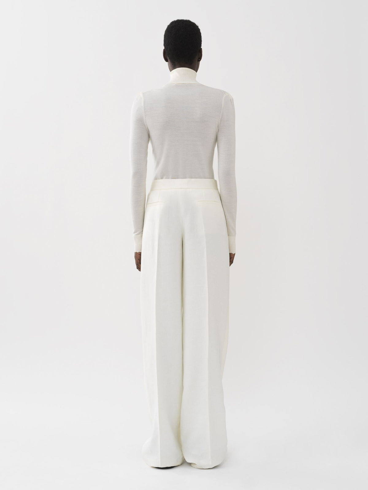 OK PORTE_Pantalon large en lin - Iconic Milk