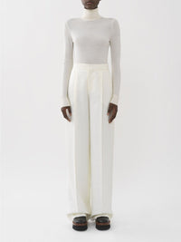 OK PORTE_Pantalon large en lin - Iconic Milk