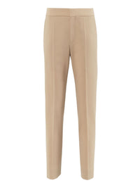OK PORTE_Pantalon cigarette court en laine - Soft Tan