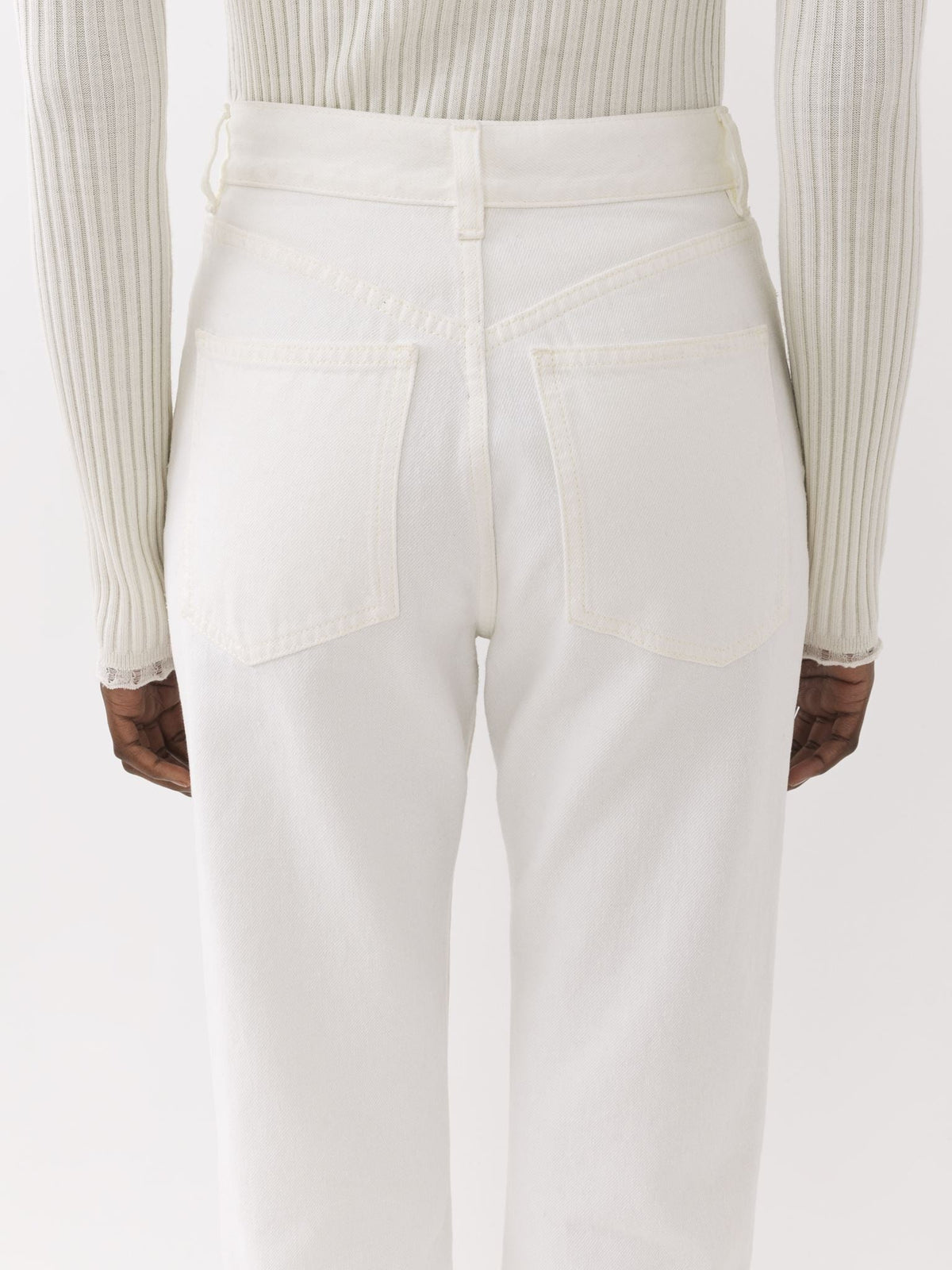 OK PORTE_Pantalon court droit  Masaya - White