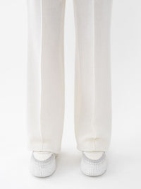 OK PORTE_Pantalon en laine - Eden White