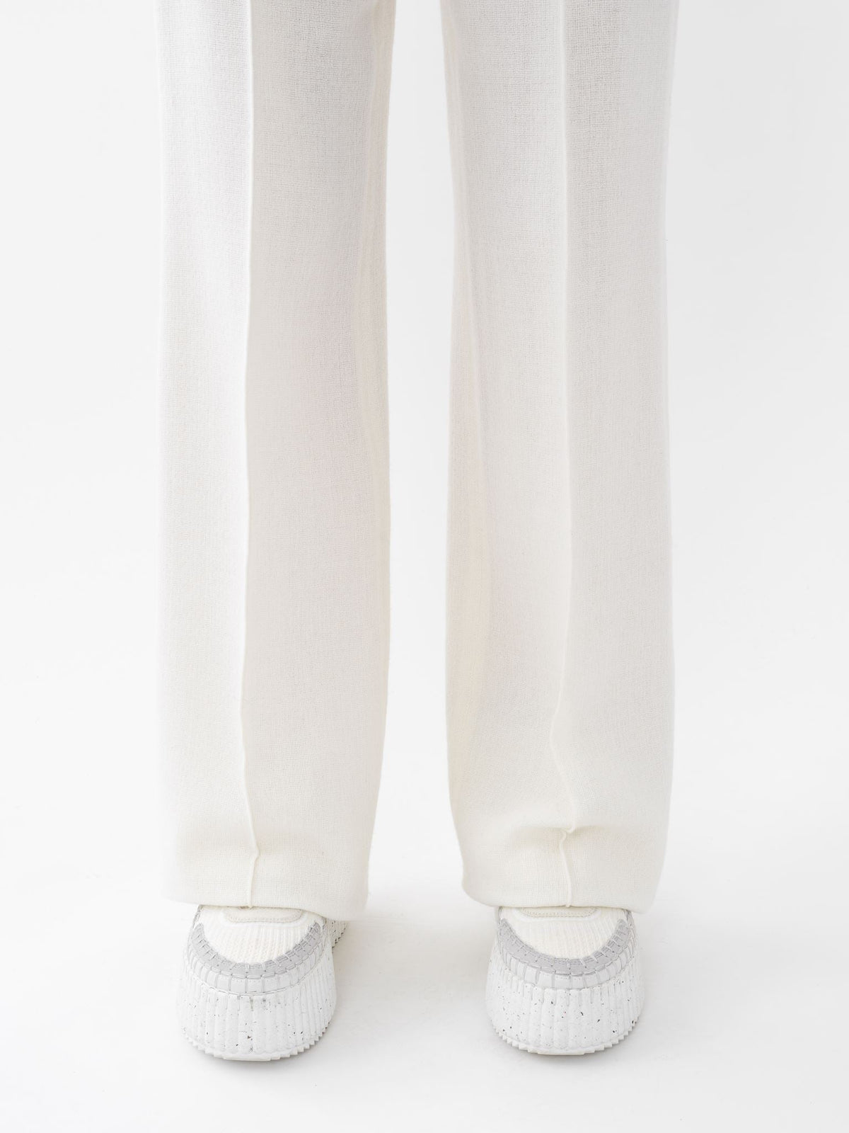 OK PORTE_Pantalon en laine - Eden White