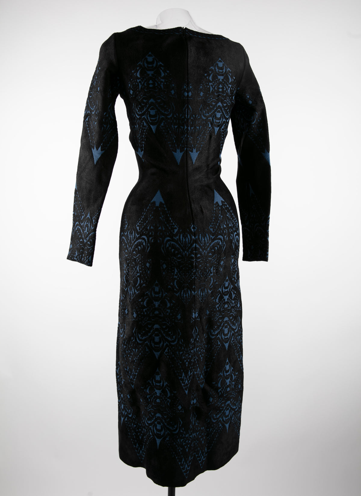 Long dress in delicate lace - Black Gloss