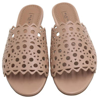 Vienna Leather Flat Mules - Leather