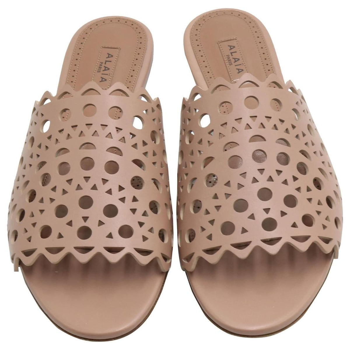 Vienna Leather Flat Mules - Leather