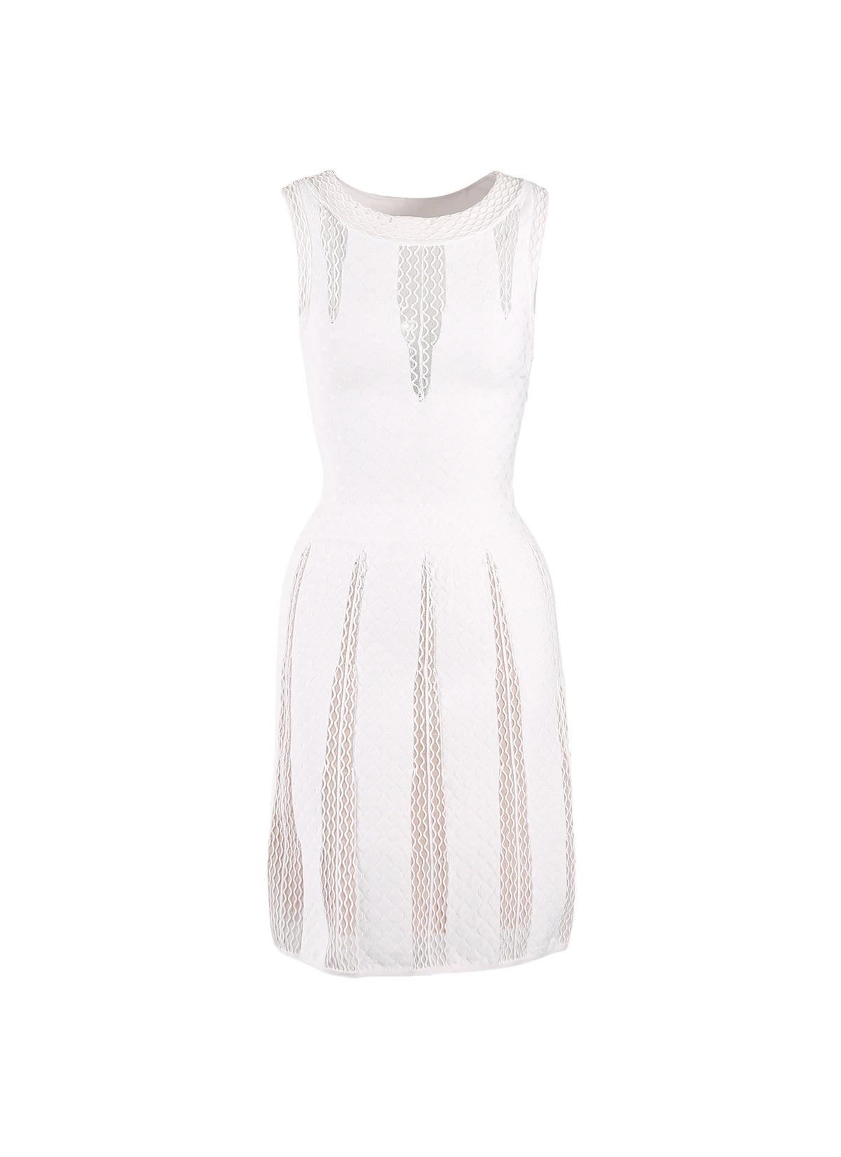 Salomon sleeveless knitted dress - White