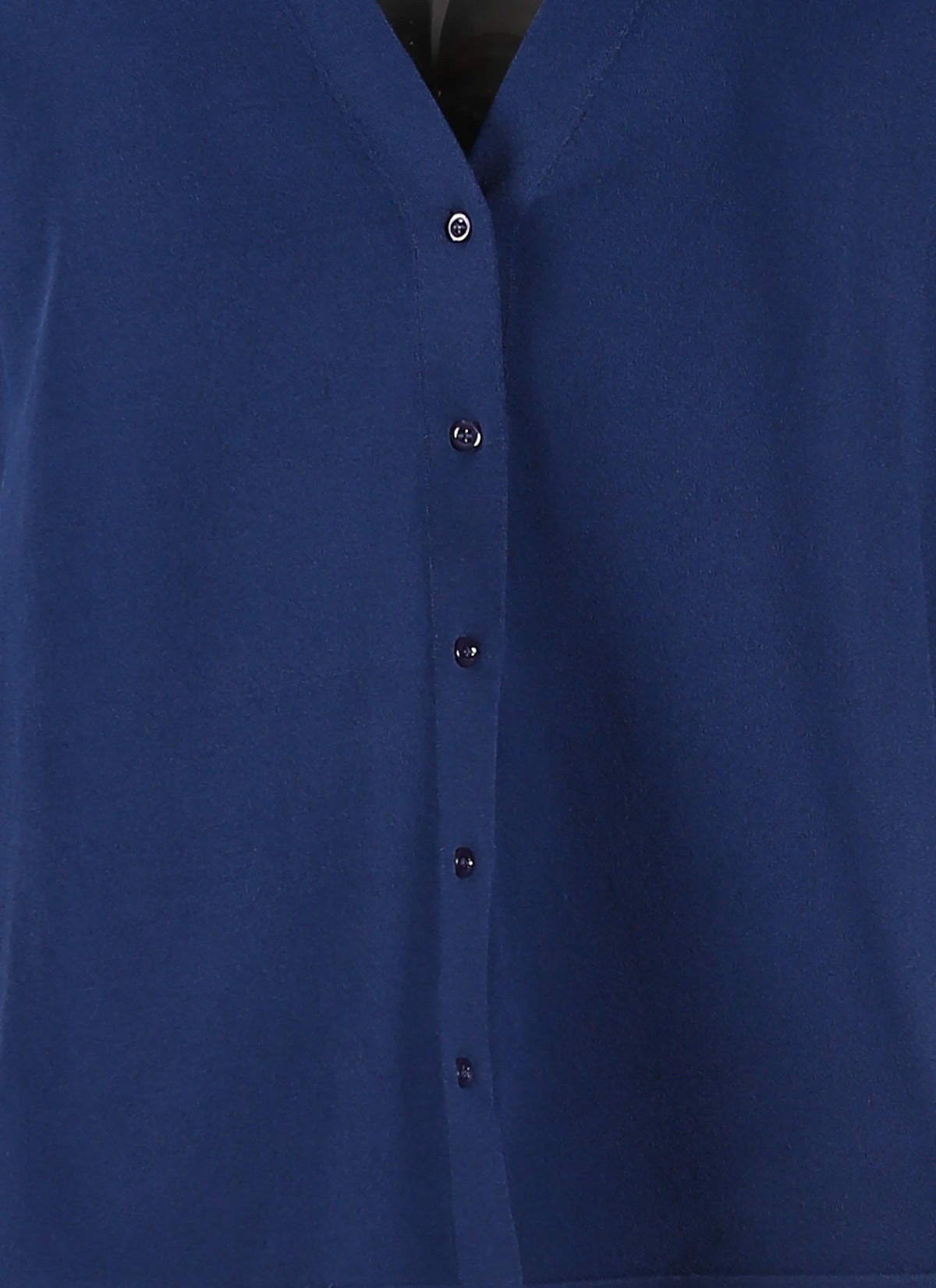 Long-sleeved knitted cardigan - Cobalt