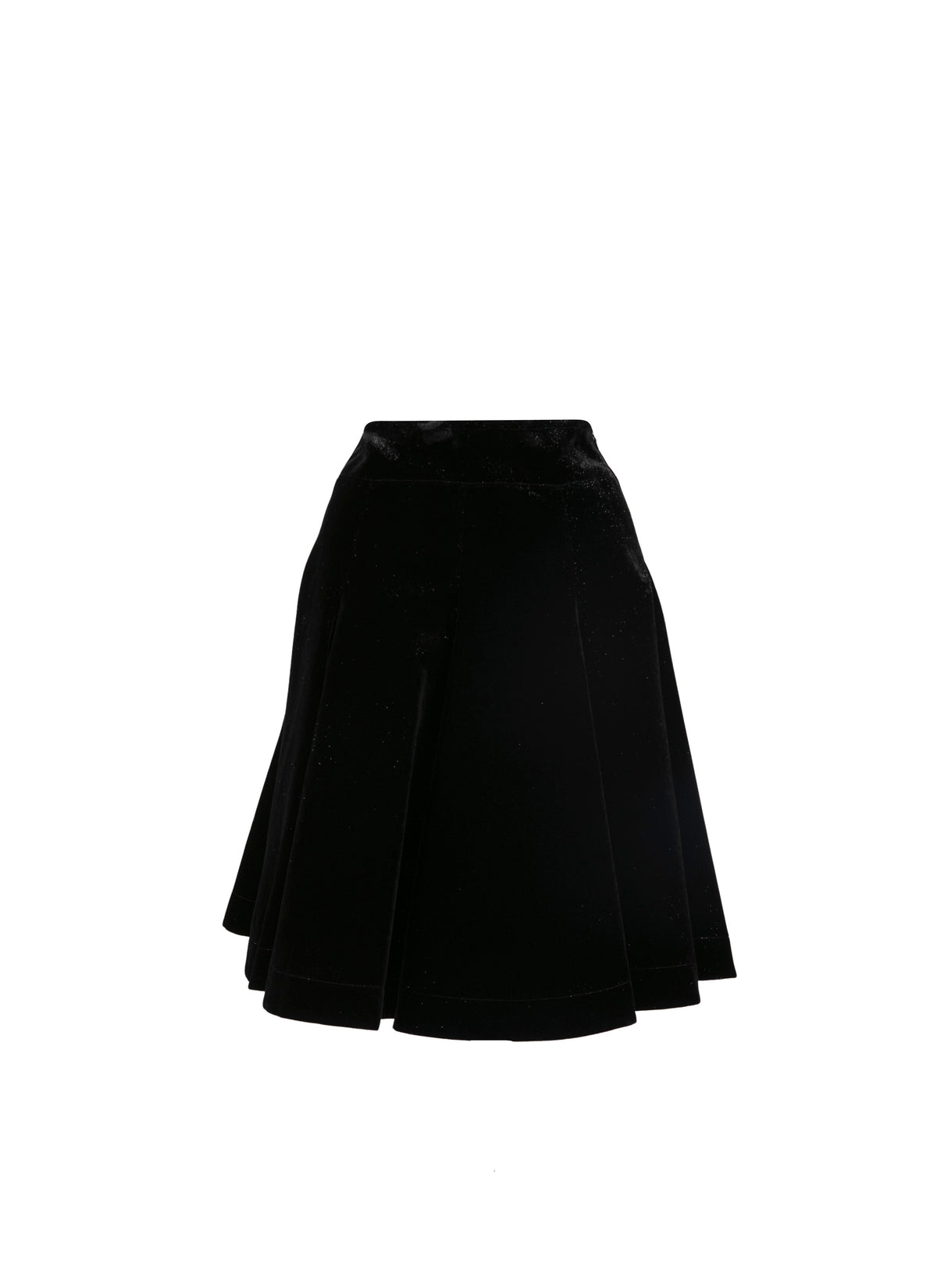 Plain skater skirt - Black Gloss