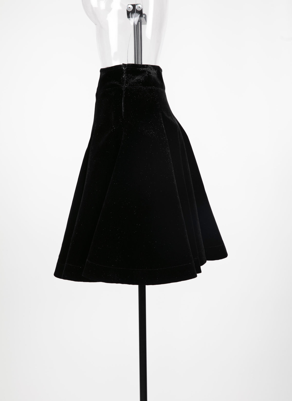 Plain skater skirt - Black Gloss