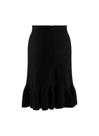 Jupe courte sirène en laine - Noir