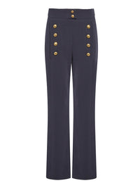 OK PORTE_Pantalon officier à boutons - Iconic Navy