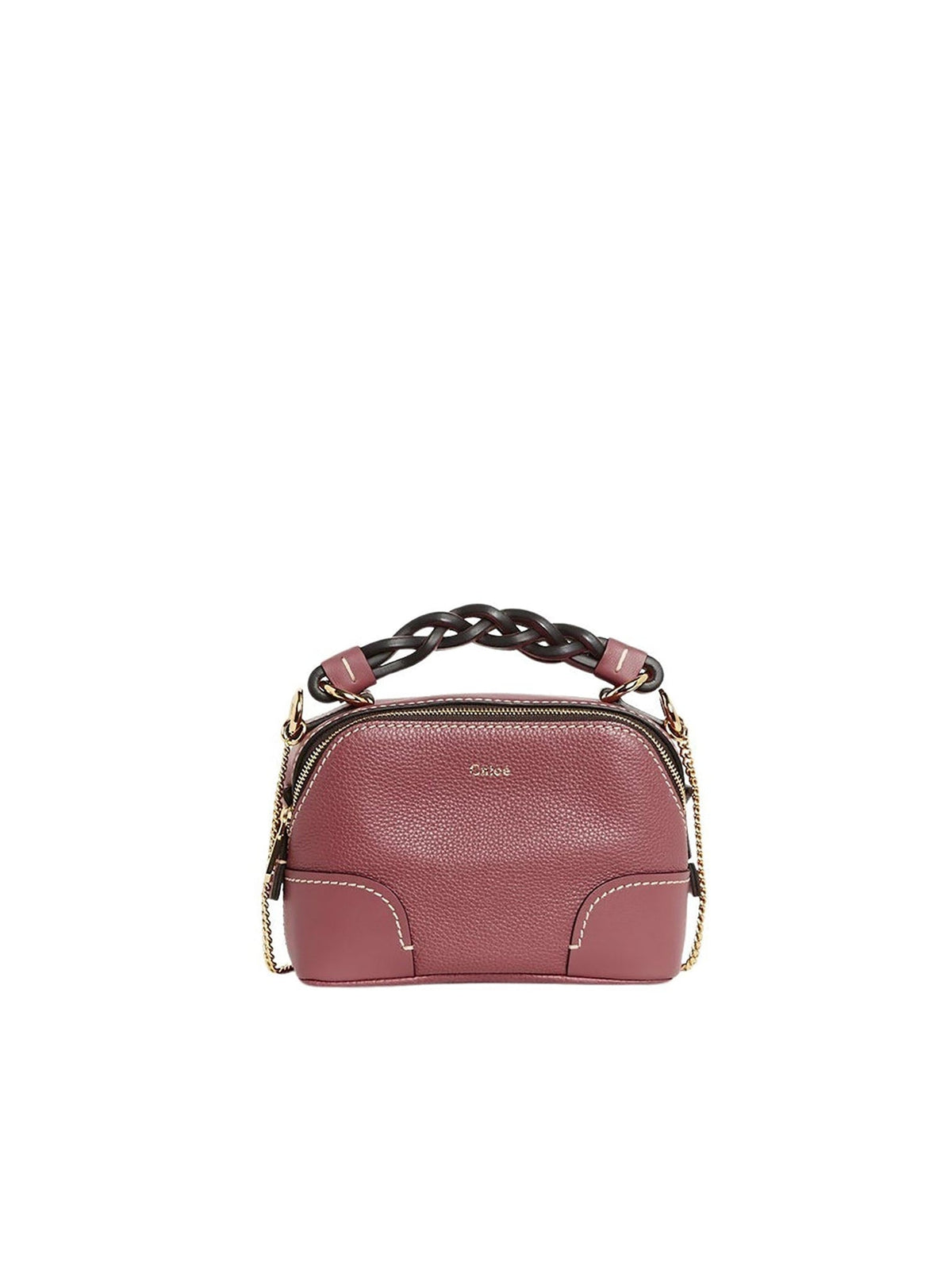 NO PORTE_Nano sac Edith en cuir - Sepia Brown
