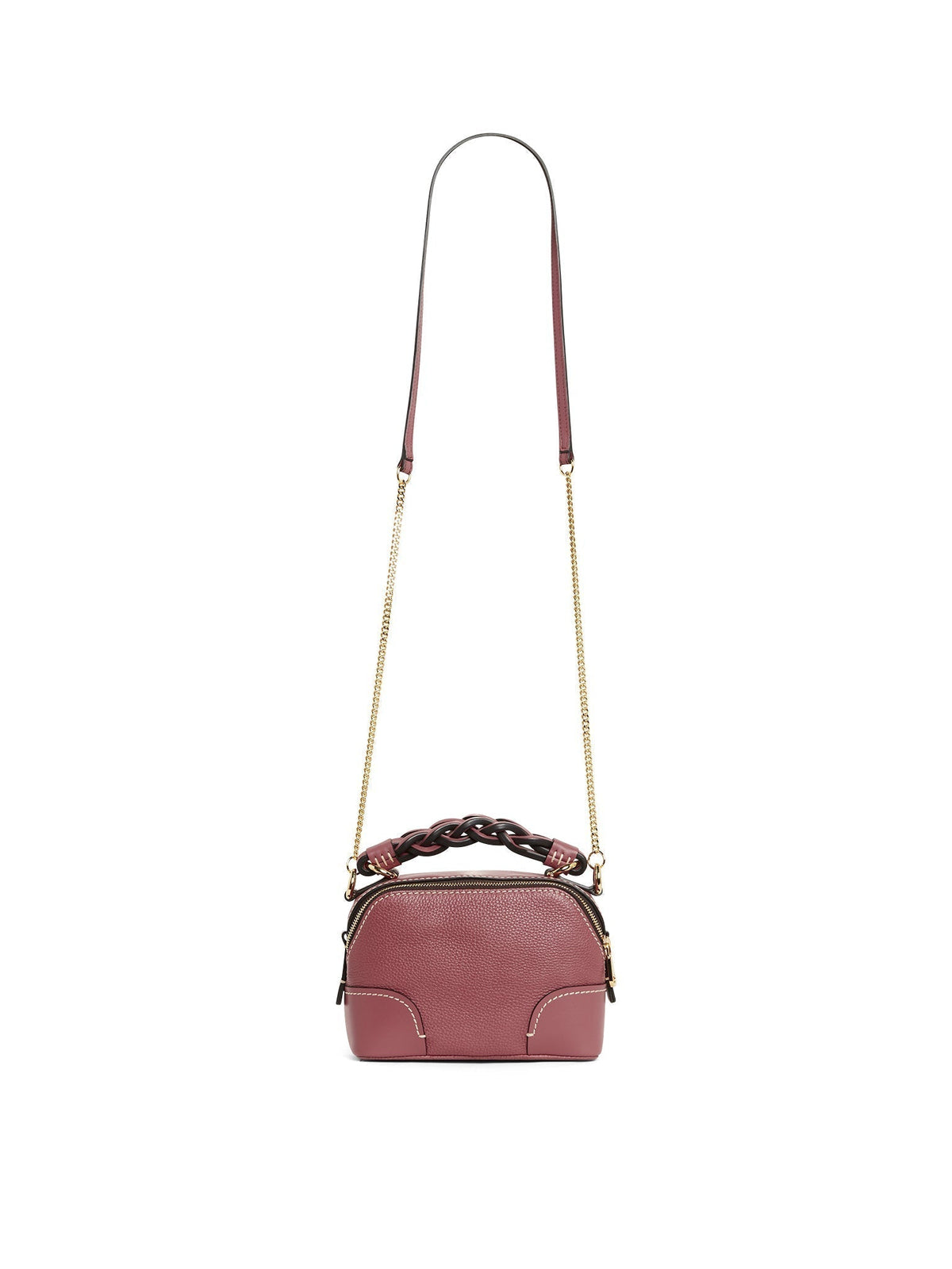 NO PORTE_Nano sac Edith en cuir - Sepia Brown