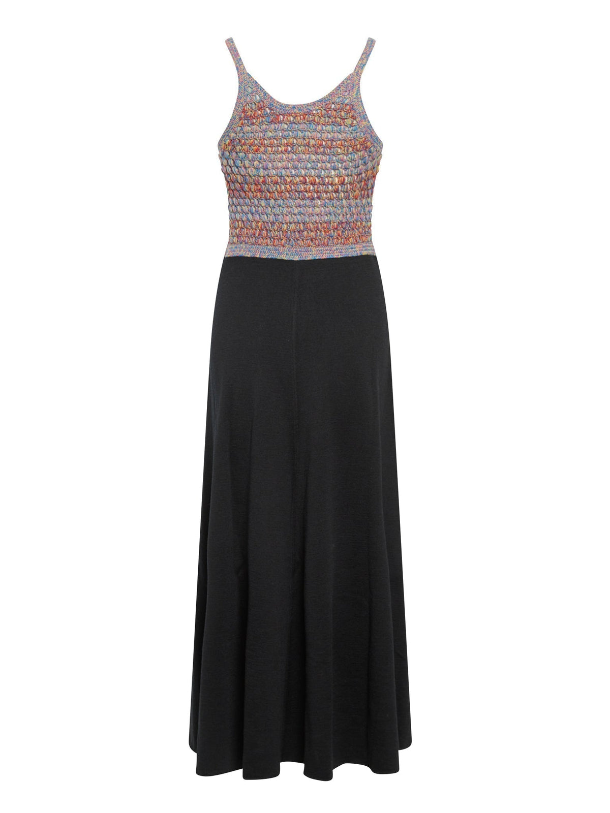 OK PORTE_Robe longue en laine - Black