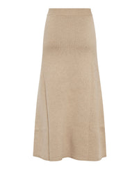NO PORTE_Jupe en cachemire recyclé - Straw Beige