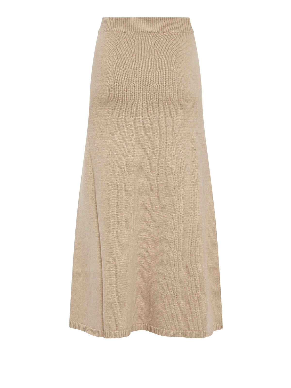 NO PORTE_Jupe en cachemire recyclé - Straw Beige