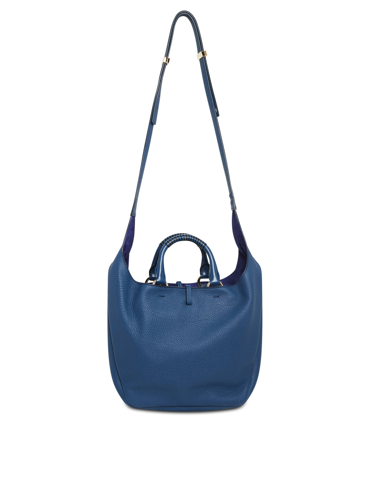 OK PORTE_Sac hobo double porté Deia en cuir - Deep Denim