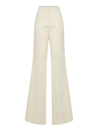 OK PORTE_Pantalon vertical en lin - Coconut Milk