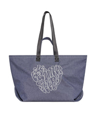 NO PORTE_Sac cabas en lin - Denim Blue