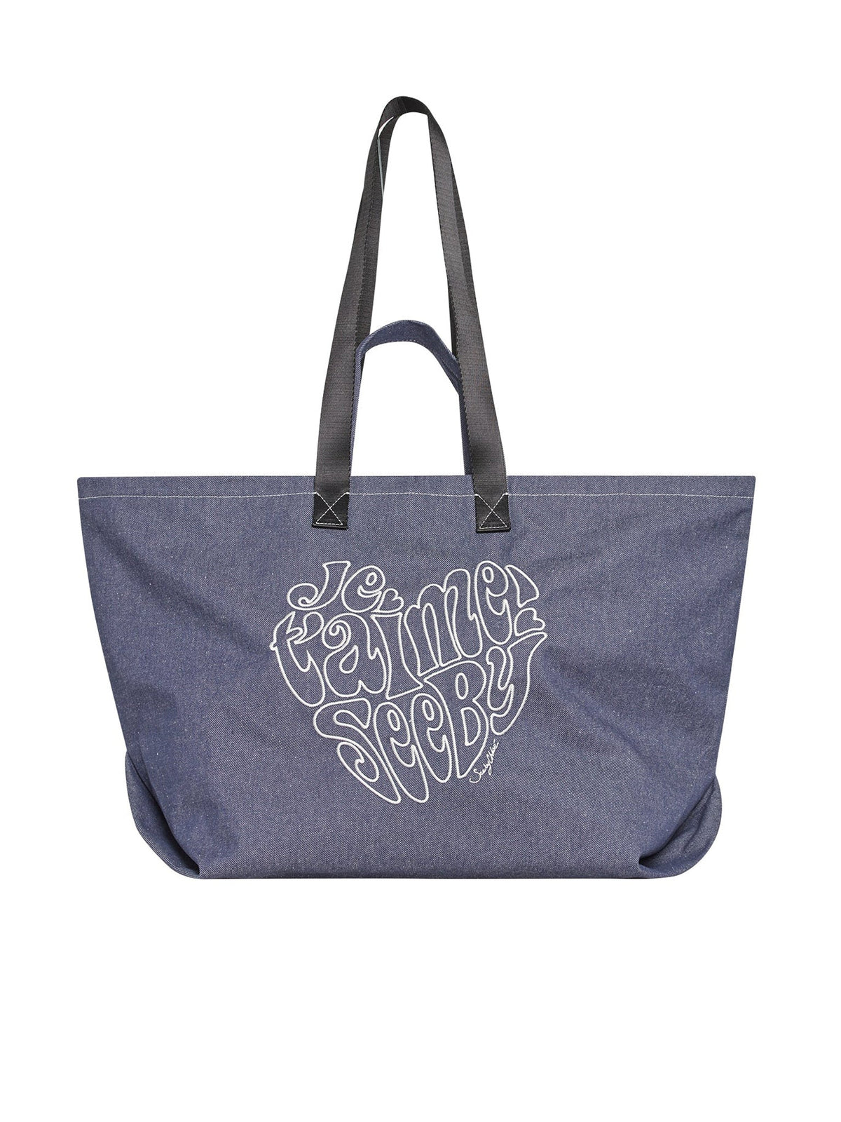 NO PORTE_Sac cabas en lin - Denim Blue