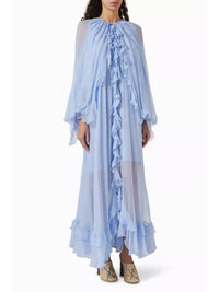 OK PORTE_Robe silhouette fluide en soie - Clay Pink