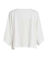 OK PORTE_T-shirt ample court à logo - White