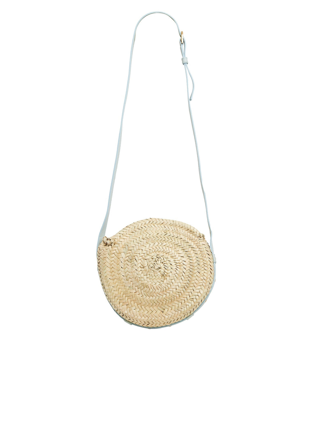 OK PORTE_Sac panier rond porté épaule Marcie en cuir - Icy Blue