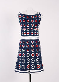 Atomic sleeveless dress - Multicolour blue
