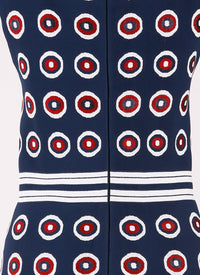 Atomic sleeveless dress - Multicolour blue