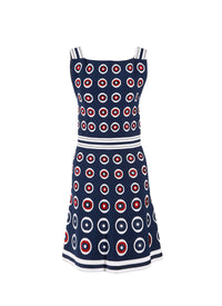 Atomic sleeveless dress - Multicolour blue