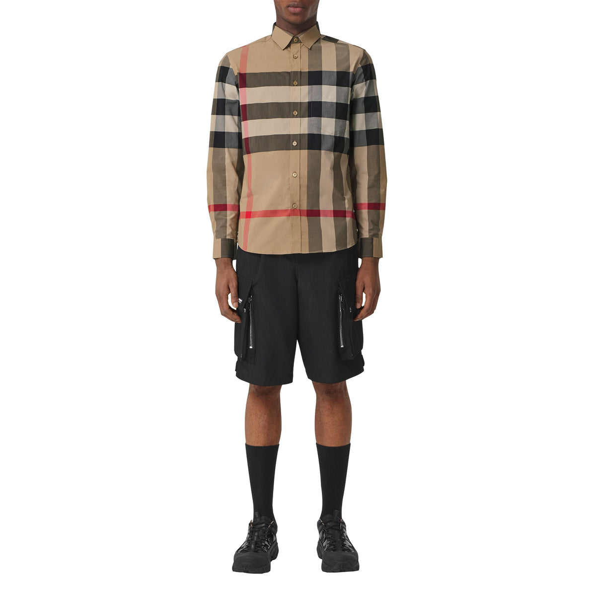 M CASUAL SHIRT LS ARCHIVE BEIGE IP CHK