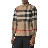 M CASUAL SHIRT LS ARCHIVE BEIGE IP CHK