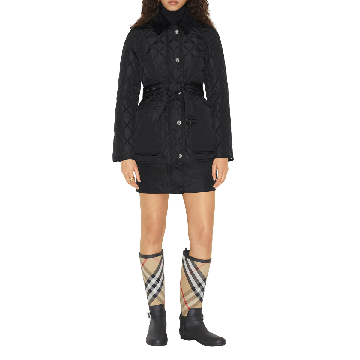 W RAINBOOT NOIR/BEIGE ARCHIVE