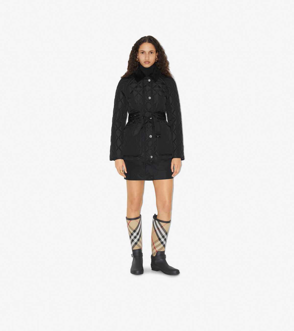 W RAINBOOT NOIR/BEIGE ARCHIVE