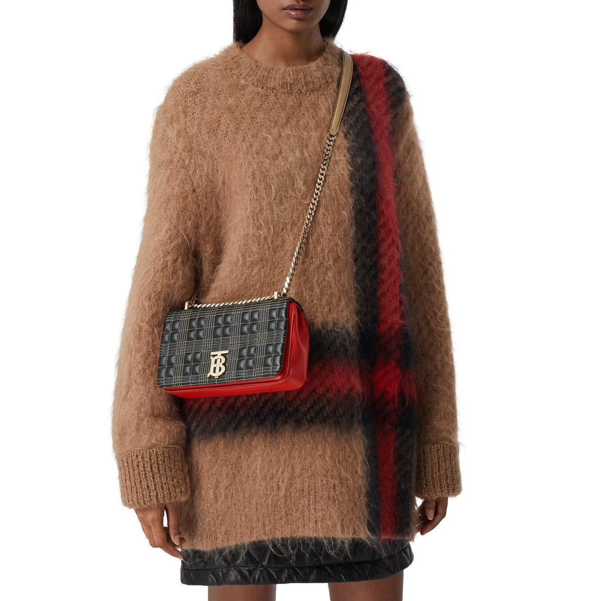W CROSSBODY BAG Noir/Rouge/Camel