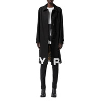 W S BREASTED COAT NOIR