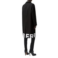 W S BREASTED COAT NOIR