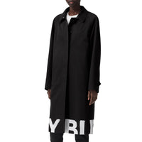 W S BREASTED COAT NOIR